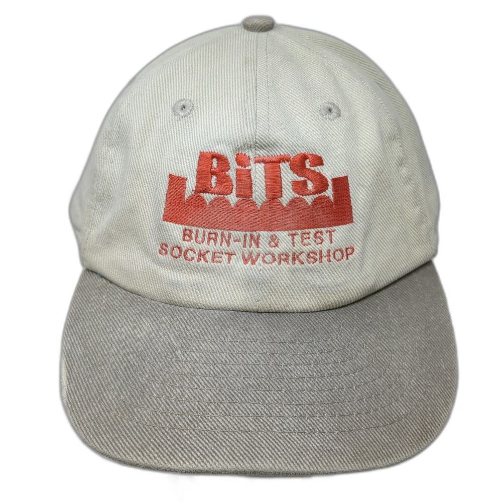 Mega Cap Baseball Cap Beige Gray One Size Bits Burn-In Test Socket Workshop Hat